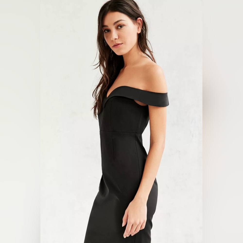 Bardot Off The Shoulder Black Dress Size 6